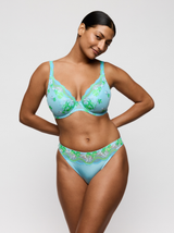 Cala Luna Underwired Half-Padded Plunge Bra - Ice Dream