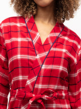 Noel Checked Cotton Robe