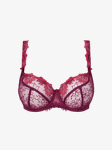 Cléa Underwired Low-Neck Bra - Grenat
