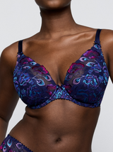 San Angel Underwired Plunge Bra - Water Blue