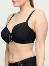 Uvita B-H Underwired Full Cup Bikini Top - Black