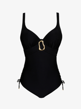 Uvita C-G Underwired Plunge Swimsuit - Black