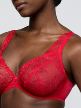 Solisse Underwired Plunge Bra - True Red