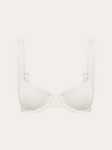 Cream Balcony Bikini Top