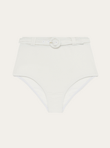 Cream High-Waist Bikini Briefs