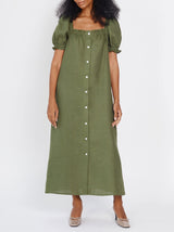 Brigitte Midi Dress - Green