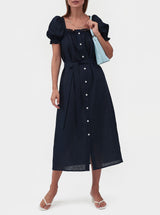 Brigitte Midi Dress - Navy