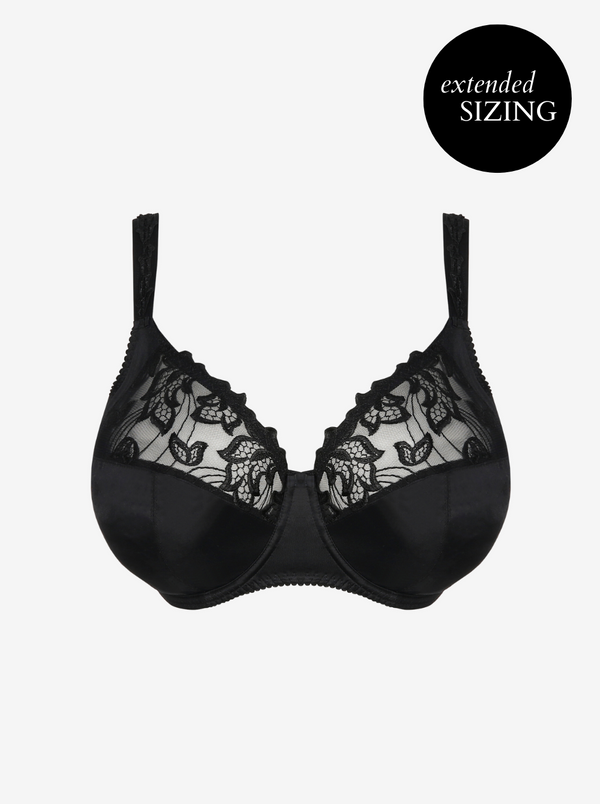 New! Deauville Full Cup Support I-K Bra - Black