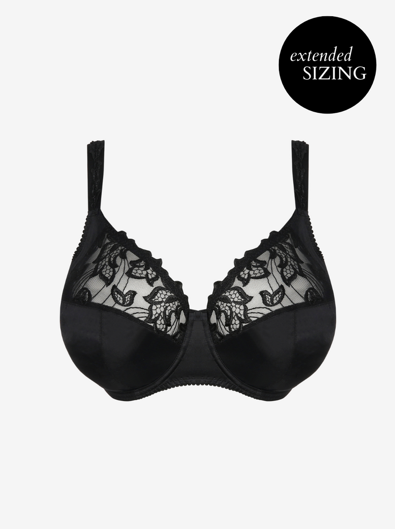 New! Deauville Full Cup Support I-K Bra - Black