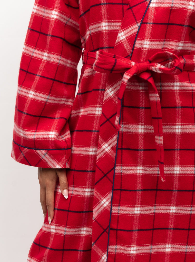 Noel Checked Cotton Robe