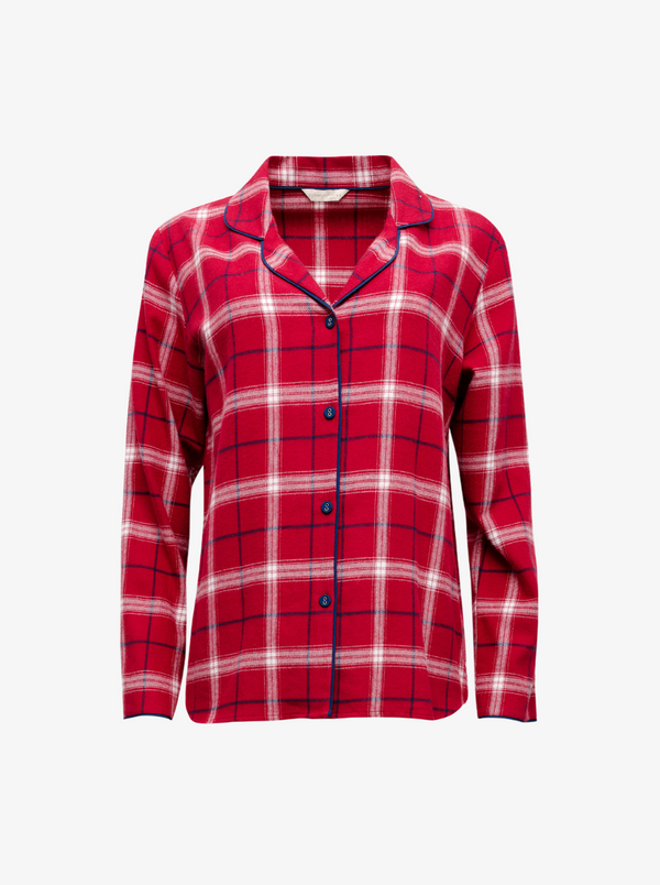 Noel Checked Cotton Pyjama Top