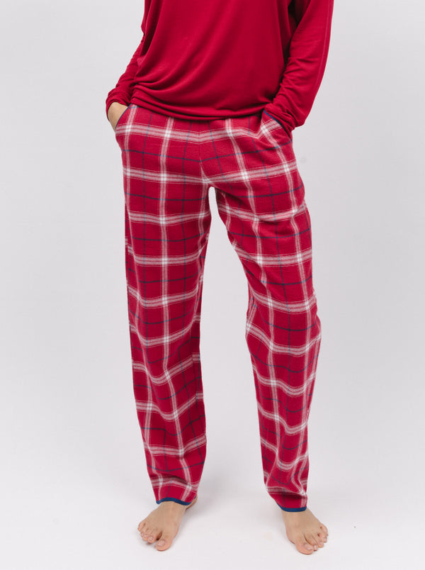 Noel Checked Cotton Pyjama Bottoms