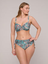 Riyad Drawstring Full Bikini Briefs - Turquoise Seas