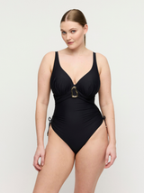 Uvita C-G Underwired Plunge Swimsuit - Black
