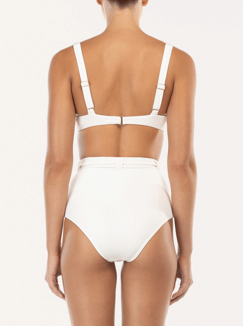 Cream High-Waist Bikini Briefs