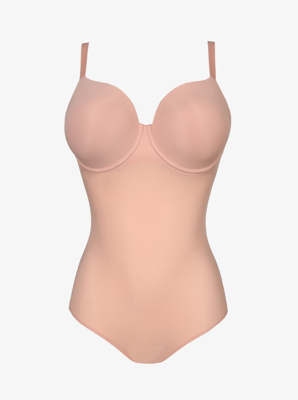 Prima Donna Figuras C-F underwired smoothing bodysuit in Powder Rose