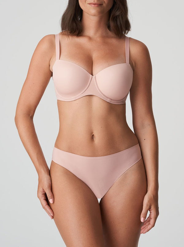Prima Donna Figuras seamless mid-rise thong in Powder Rose