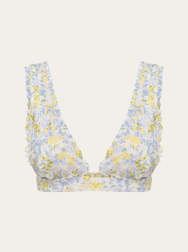 Forget Me Not Triangle Bikini Top