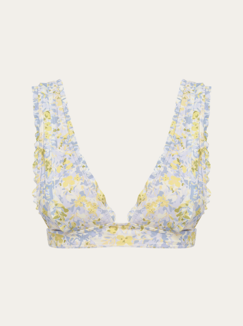 Forget Me Not Triangle Bikini Top